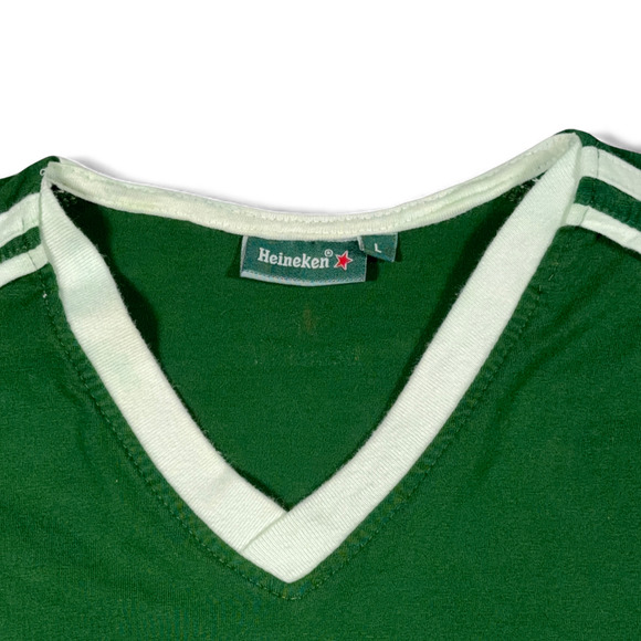 Heineken Soccer Shirt Adult LARGE Green White UEFA Champions League Jersey 20 - Picture 4 of 10